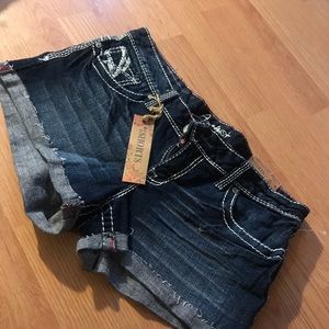 Denim shorts